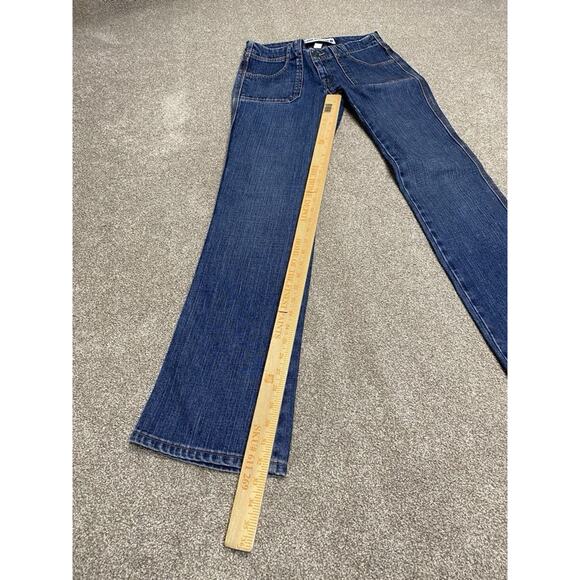 Y2k Grunge Streetwear Gap bootcut jeans sz 4R low rise dark wash Rodeo Western - Picture 12 of 13